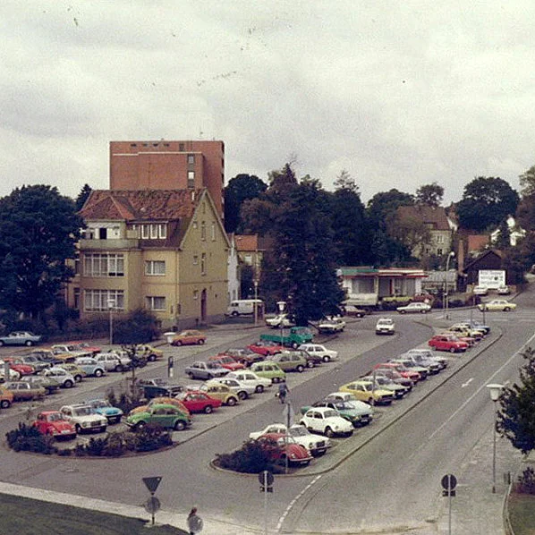 Altes Foto Parkplatz 1978