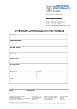 Anmeldung Gesundheitsakademie