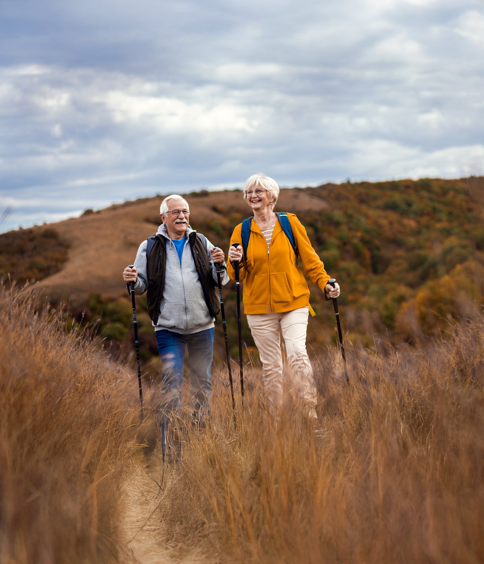 Active senior couple
